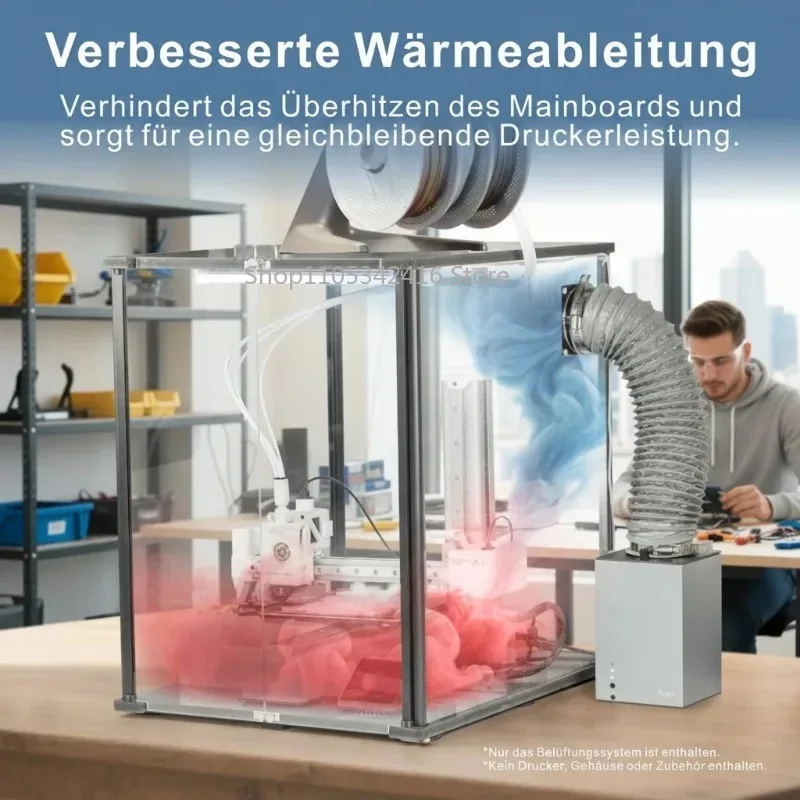 Upgraded 3D Printer Dust Cover for Bambu Lab A1 / A1T 3D Printer Enclosure with Transparent Acrylic & Air Filter