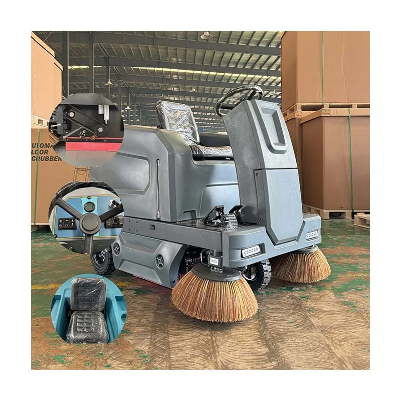 2026 Automatic JS140 Double Side Brushes Industrial Battery Road Ride on Floor Sweeper with CE