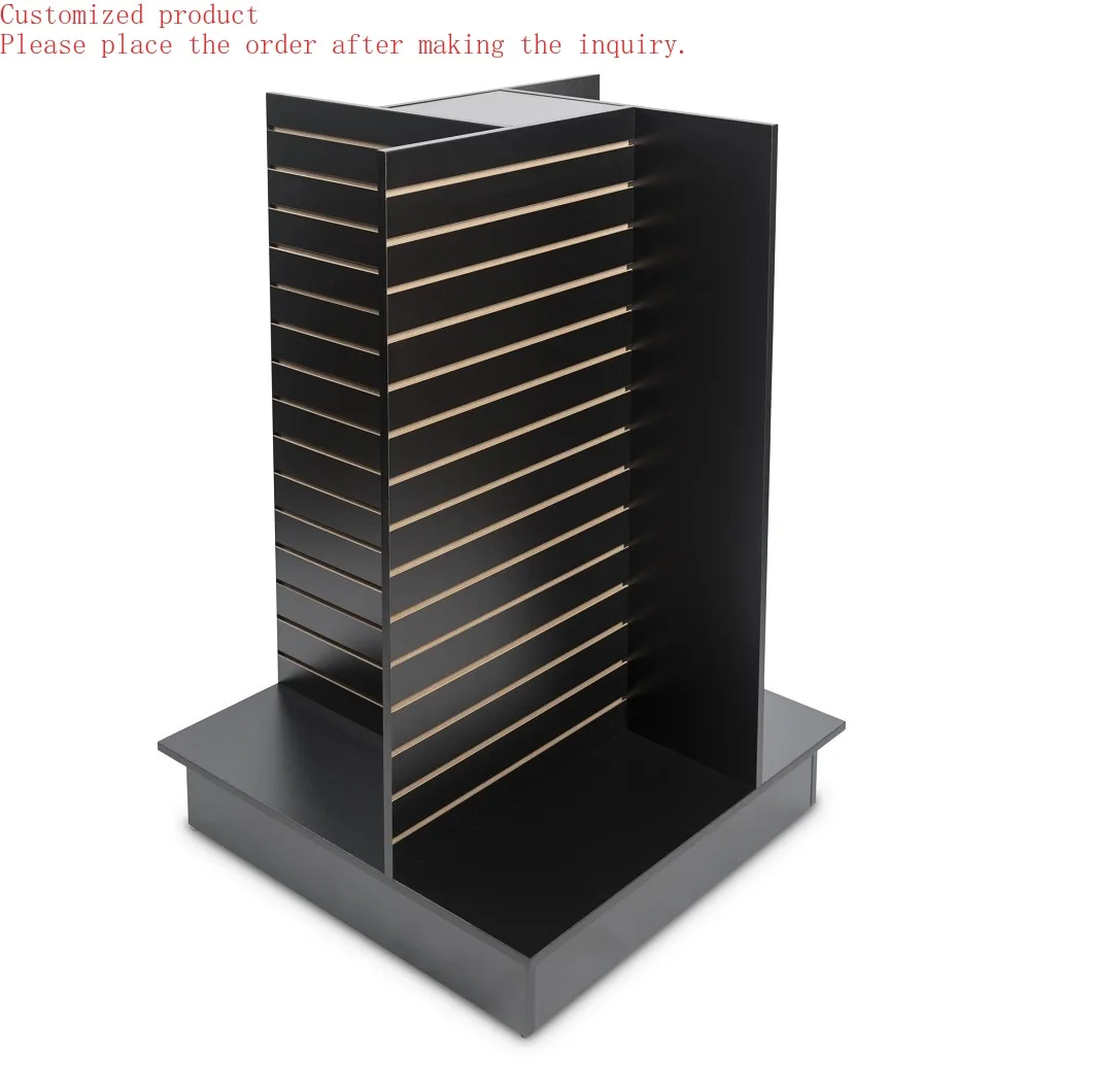 

Custom.HIKUYA 4 Sided Slatwall Display Stand Slatwall Facing Eevery Direction