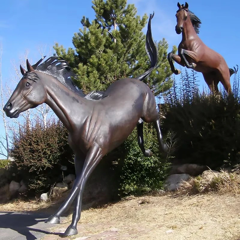 Galloping Bronze Horse Model Casting Metal Craft Display Bronze Artifact