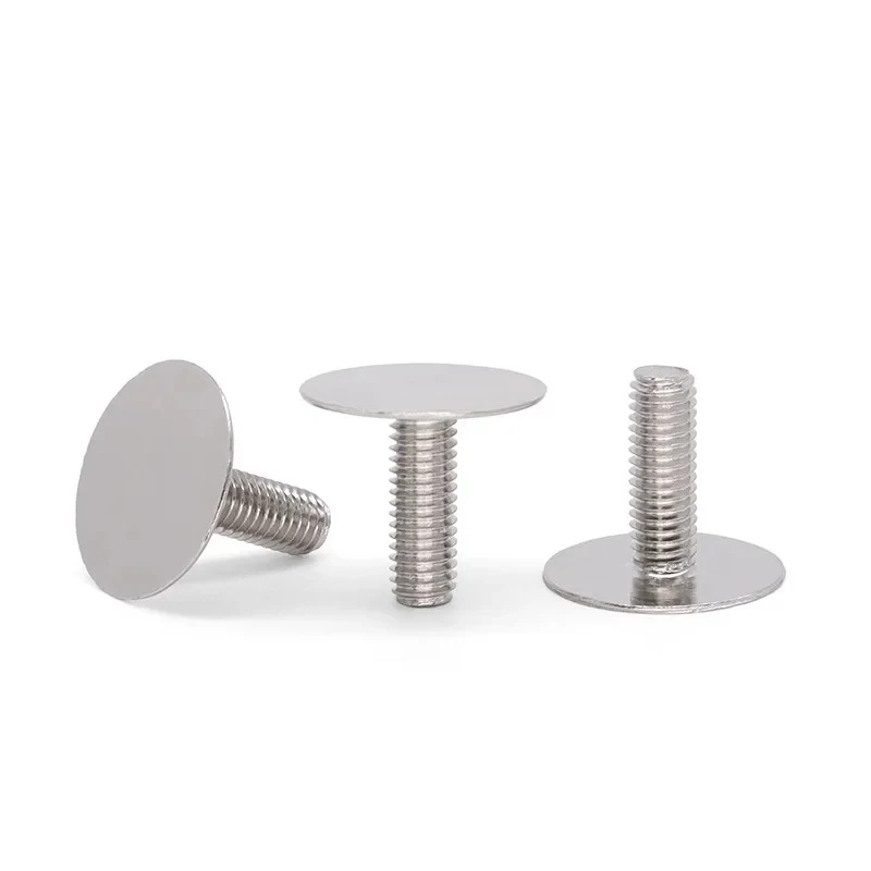 M3 M4 M5 Nickel Plated Big Flat Thin Head Welded Screws / Non-Standard CM Round Flat Head Bolts for Welding Applications