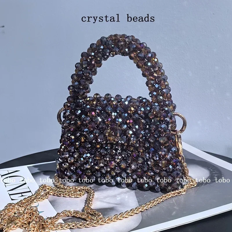 

Female Bead Crystal Beads Wedding Purse Women Crystal Evening Clutch Bag Party Banquet Bolsas Mujer Shiny Evening Lunch Bags