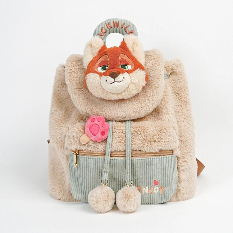 Disney Judy Nick Plush Autumn/Winter Backpack Cute Animal Backpack Large Capacity Backpack Christmas Gift