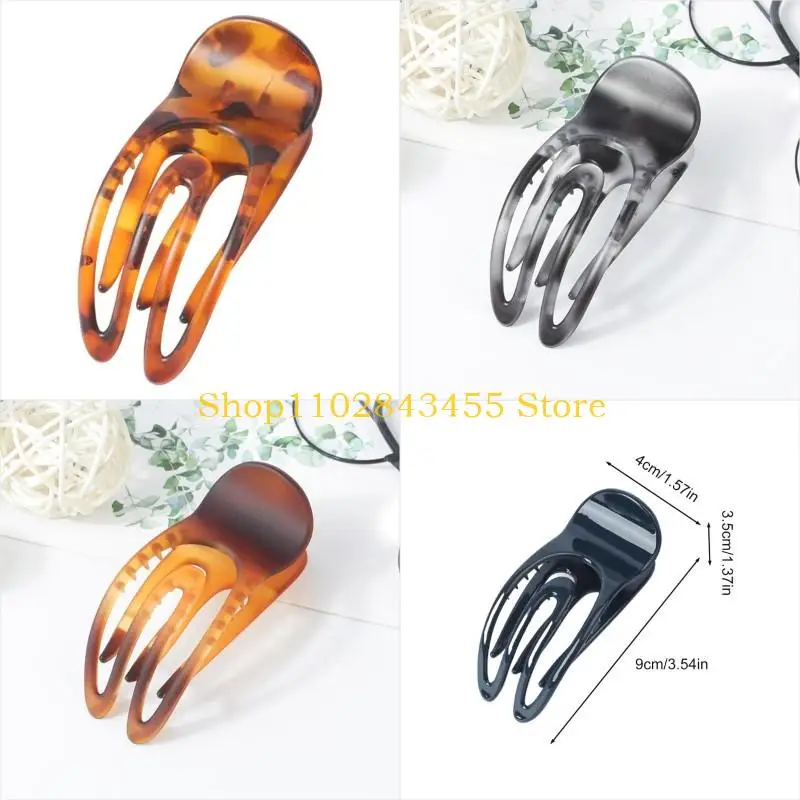 

49MC Popular Curved Hair Claw Clip Jaw Clip Nonslip Hair Clamp for Various Outfits