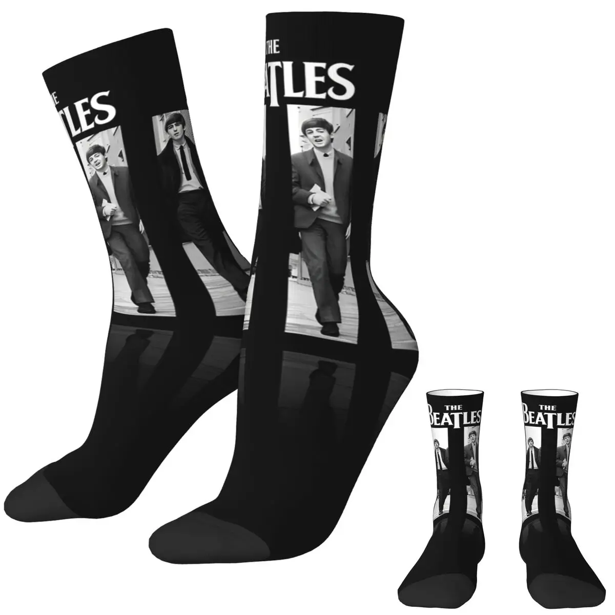 The B-Beatles Socks Men's Women's Polyester Casual Socks Novelty Spring Summer Autumn Winter Middle Tube Socks Gifts