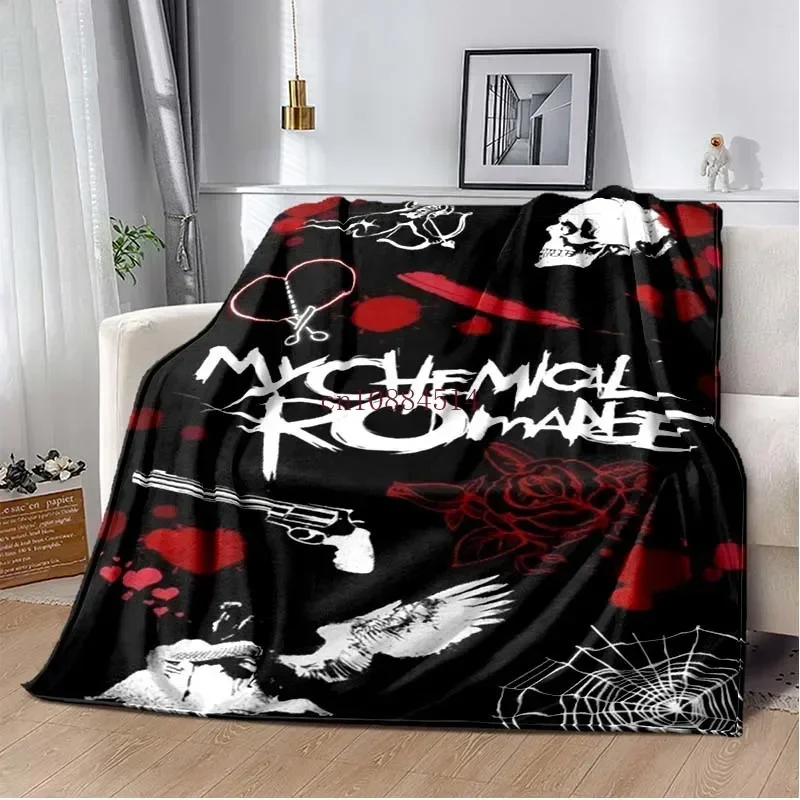 My C-Chemical R-Romance Band Printed Blankets,Kid's Baby Throw Blanket,for Bedroom Living Room Sofa Bed Car, Brithday Gift@0￥