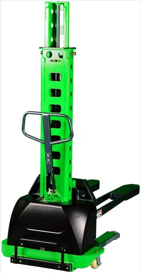 CE ISO MSDS 1016 Semi Electric Self Loading Stackers with Lead Acid Battery Electric Forklift Pallet Truck Reach Forklifts