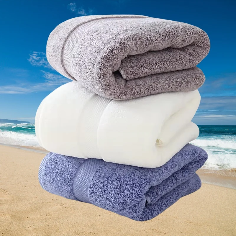 Thick Egyptian Cotton Bath Towels for Adults, Luxury Towel, Beach Terry, 80x160cm, 800g, 1Pc