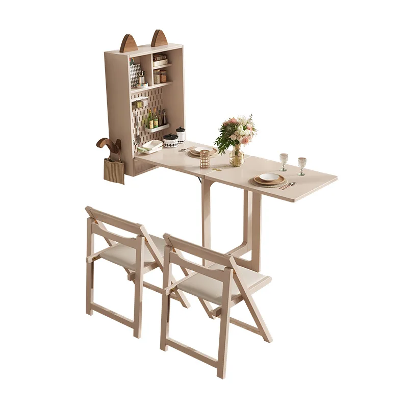 

Cream wind wall-mounted folding Small apartment wall-mounted bar modern simple multi-functional storage