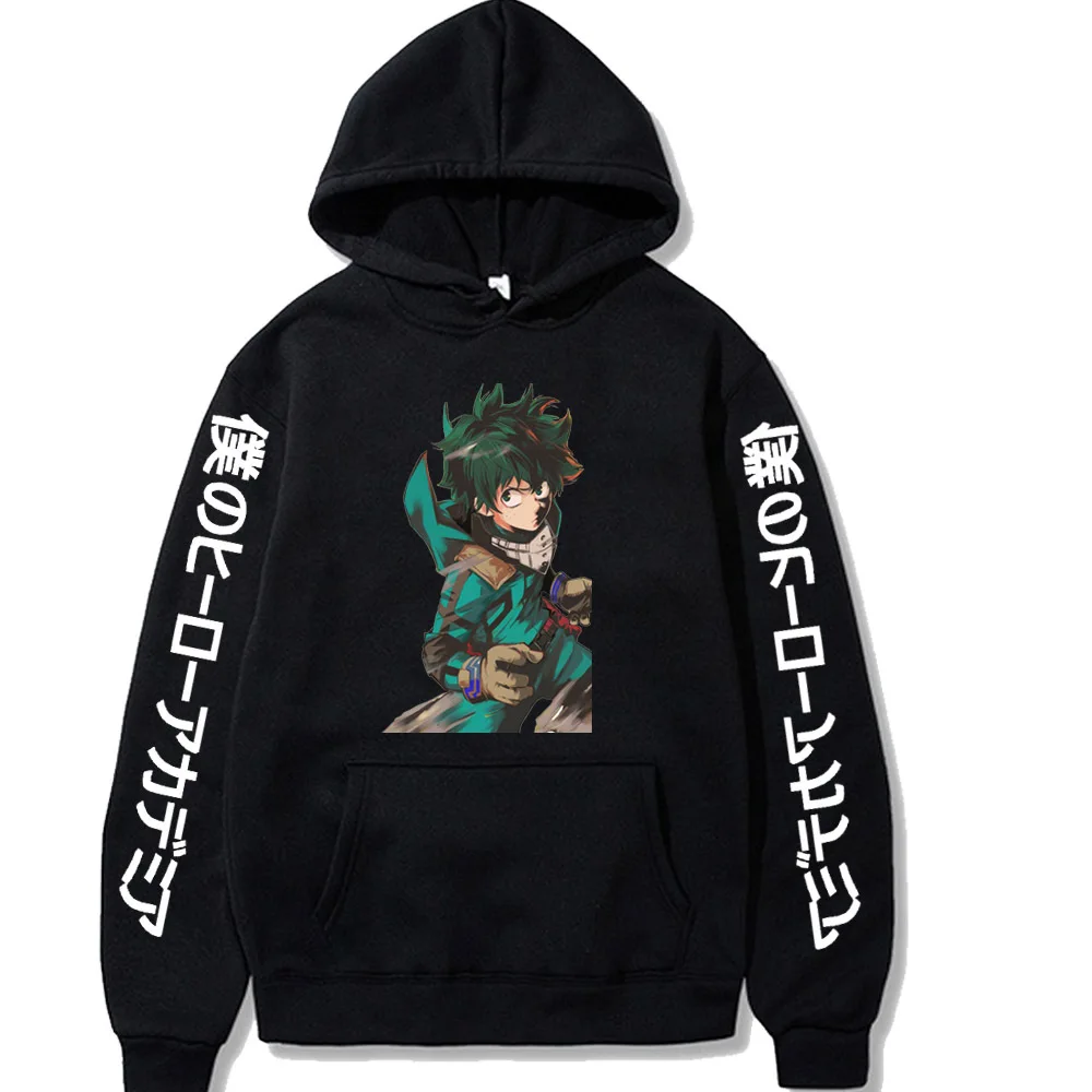 Deku IZUKU MIOORIYAMy Hero Academia Hoodies Graphic Printing Sweatshirts for Fans Casual Men/Women Clothing Sudaderas Hip Hop