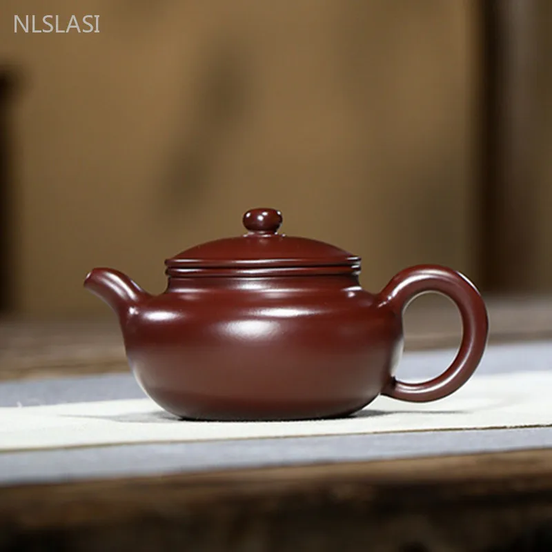 Authentic Yixing Teapot Zisha Tea Pot Raw Ore Purple Mud Chinese Handmade Kettle Purple Clay Drinkware 200ml