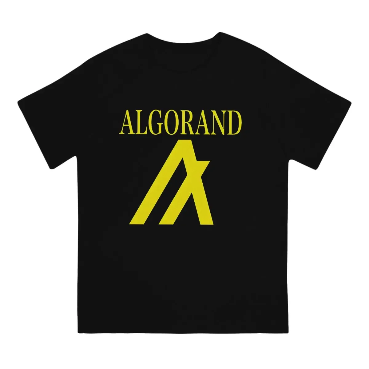 Vintage Yellow Logo T-Shirts Men O Neck Cotton T Shirt Algorand Technologies Short Sleeve Tees Gift Idea Clothing