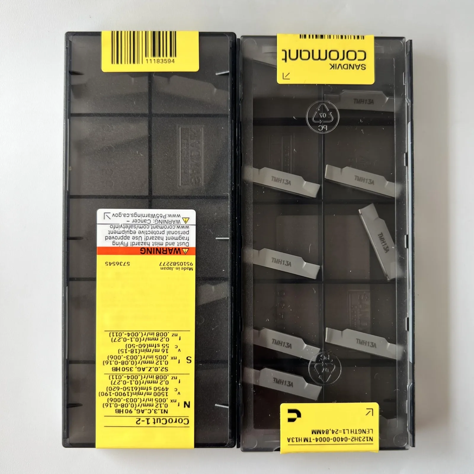 

SANDVIK / N123H2-0400-0004-TM H13A / Original Swedish hard alloy blade 10 Pcs