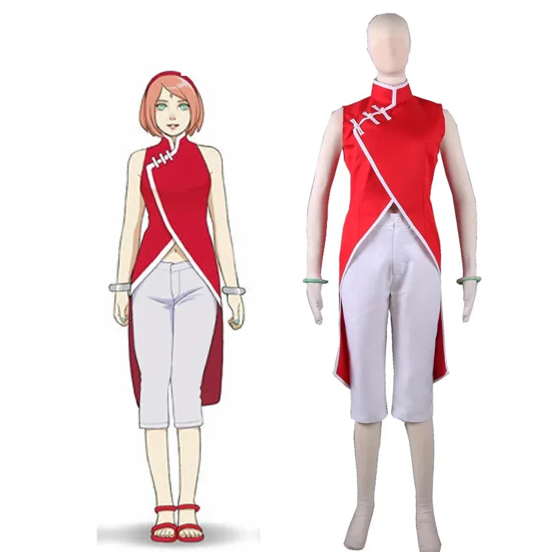 

Haruno Sakura Cheongsam Cosplay Costume Custom Made jk;6