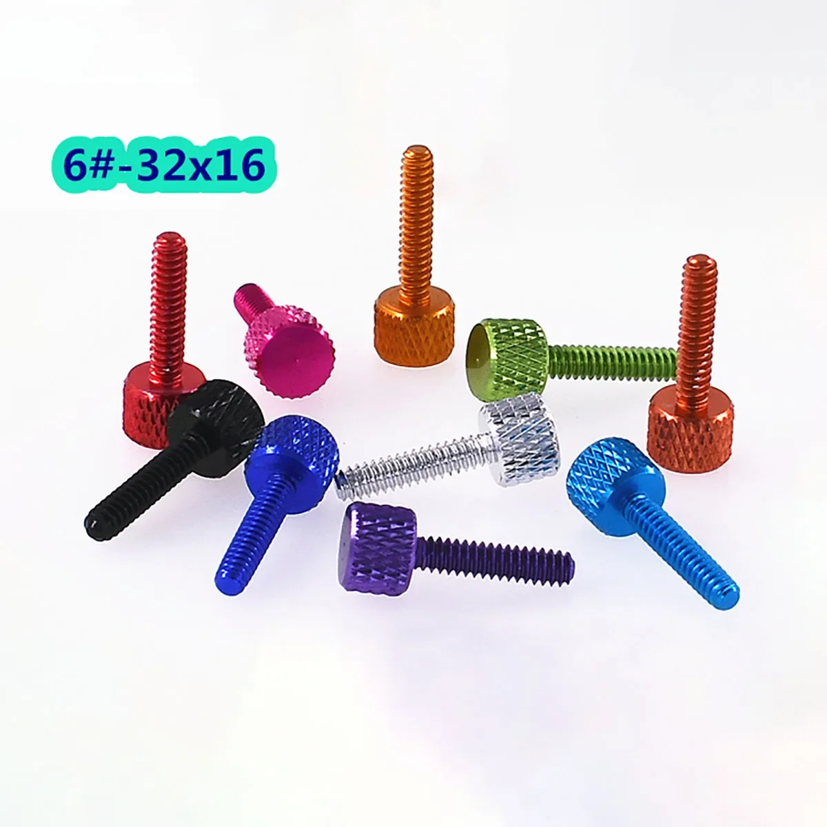 5 pezzi UNC 6 #-32 viti a testa zigrinata filettate viti di serraggio a mano in alluminio anodizzato colorato viti di regolazione manuale