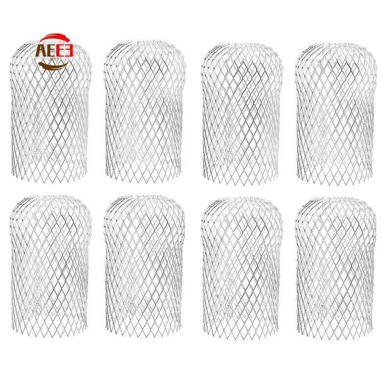 AEE3-8 Pcs Expandable Leaf Strainer Gutter Screen Covers Down Pipe Protectors 12 X 17Cm