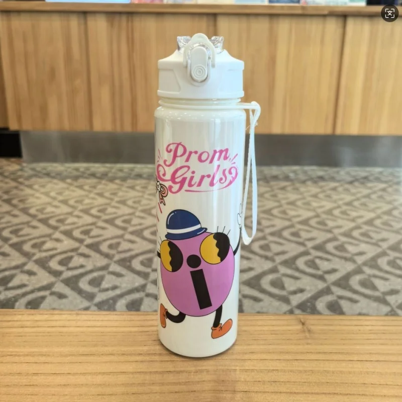 750 مللي زجاجة ماء بلاستيكية كرتونية عالية الجودة كوب ماء رياضي مانع للتسرب غلاية ماء لطيفة هدايا عيد الميلاد وأعياد الميلاد