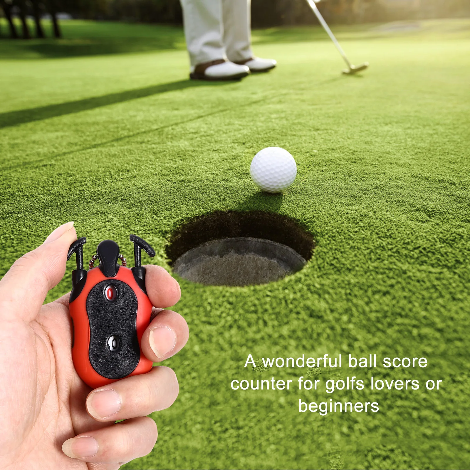 

Golf Scoring Device Portable Mini Counter Compact Lightweight Plastic for 2 Players Automatic Score Keeper Meetings