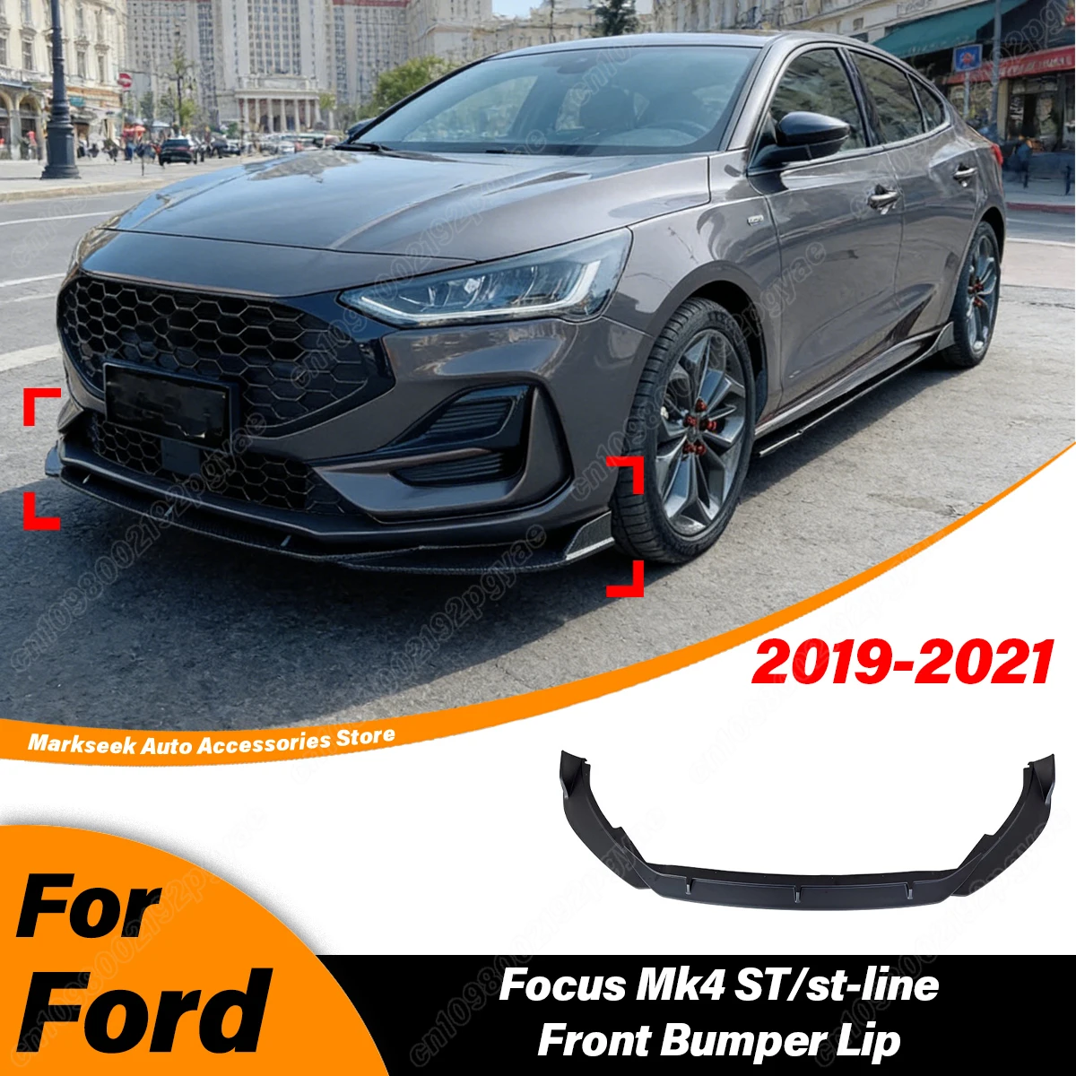 

For Ford Focus Mk4 ST/st-line 2019 2020 2021 Front Bumper Lip Splitter Shovel Spoiler Diffuser Lower Guard Exterior Accessories