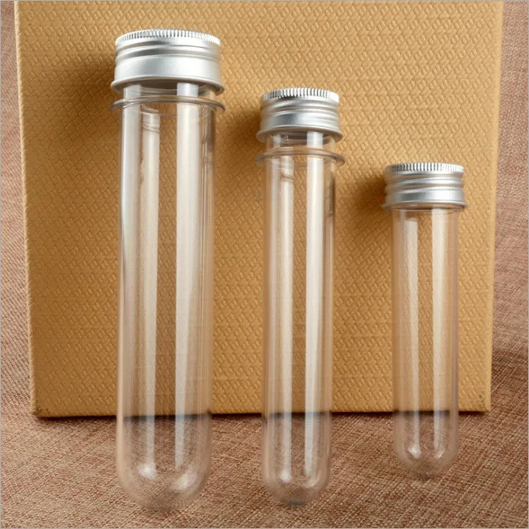 10pcs 100ml transparent mask bath salt test PET tube with aluminum cap 100cc clear plastic cosmetic tube