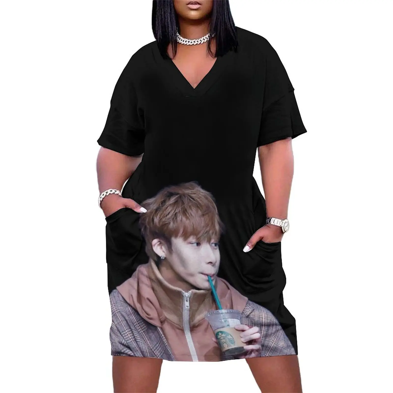 

Hyungwon Monsta X Loose Pocket Dress long dresses for women beach dress dress dresses women's evening 2025