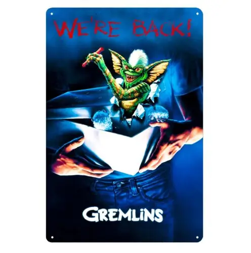 Gremlins Horror Movie Metal Poster Tin Sign 20x30cm Collectable Plaque