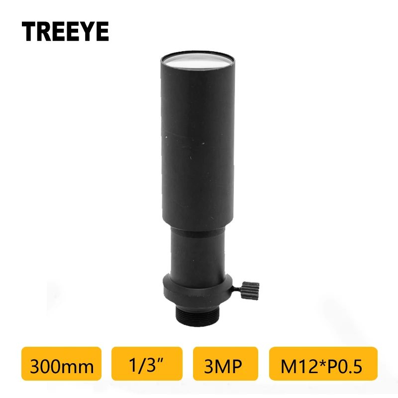 

HD 3MP 300mm Lens F8.0 M12 Telephoto CCTV Lens Security Camera Lens long viewing Manual Focus Sports Camera Aerial Drones Lens