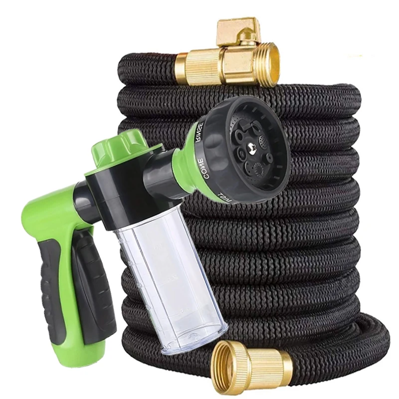 

Magic Hose High-Pressure Car Cleaning Water Gun Retractable Garden Hose with Metal Connector for Farm Garden