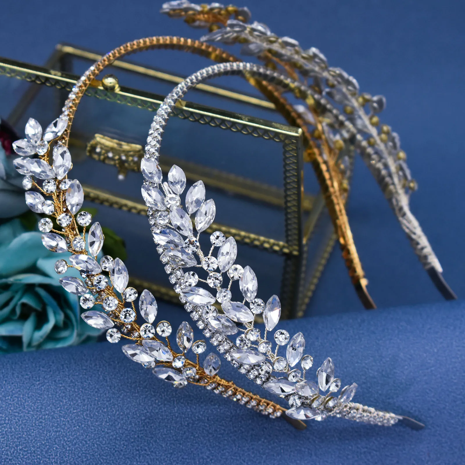 

DZ056 Romantic Wedding Headband Crystal Prom Hairpiece Bride Head Jewelry Rhinestone Women Head Hoop Party Hair Accessories