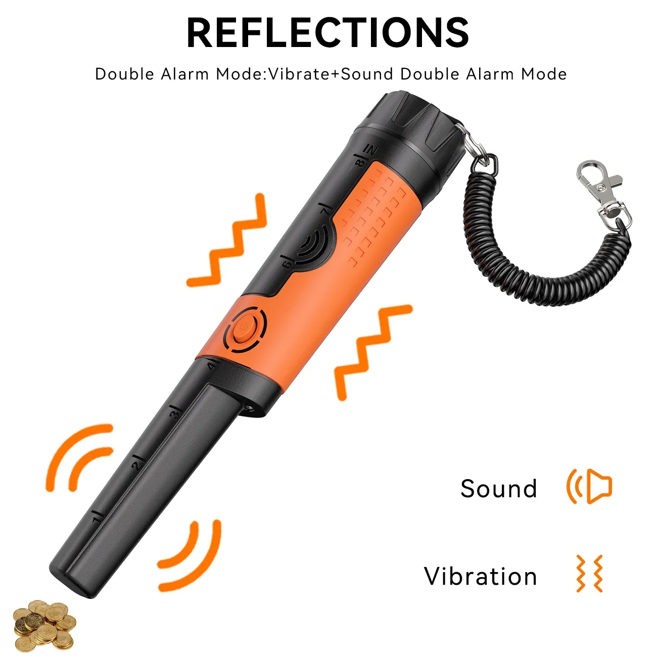 Metal Detector PinPointer Waterproof Pin Pointer Wand MD-710 Handheld Pinpointing Finder Probe Treasure Hunting Gold Detector
