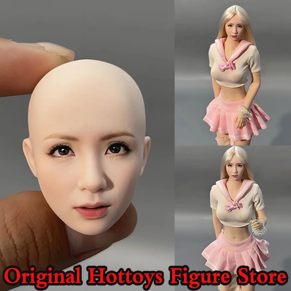 scultura-di-testa-di-soldatessa-in-scala-1-6-xiao-ting-sweet-girl-mini-scultura-di-testa-calva-per-action-figure-da-12-pollici-modellini-e-giocattoli