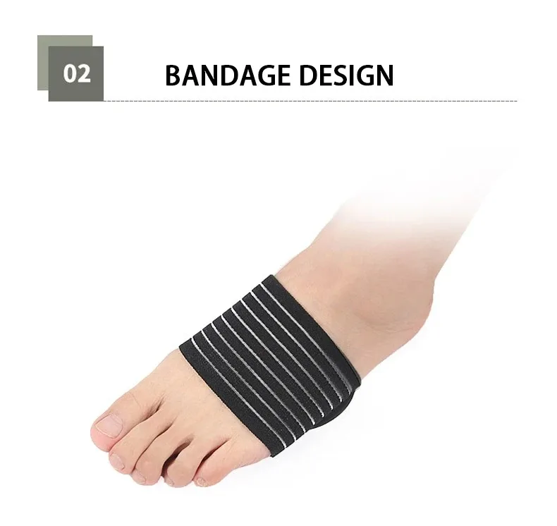 Orthopädische Einlegesohle für Plattfüße, Gewölbestütze für Damen und Herren, Halbe Schuheinlagen, Fußpflege-Zubehör, Schuhpolster, Orthopädische Einlagen – Detail 4