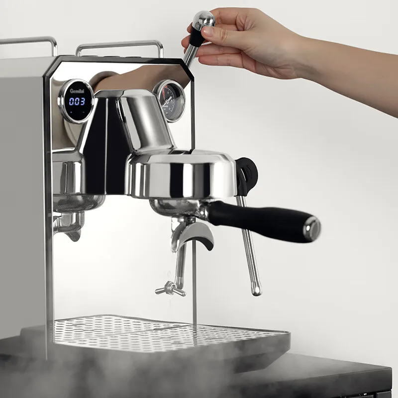 20Bar Italian Espresso Coffee Maker Machine Coffee Grinder Cappuccino Milk Frother Semi-automatic Espresso Machine