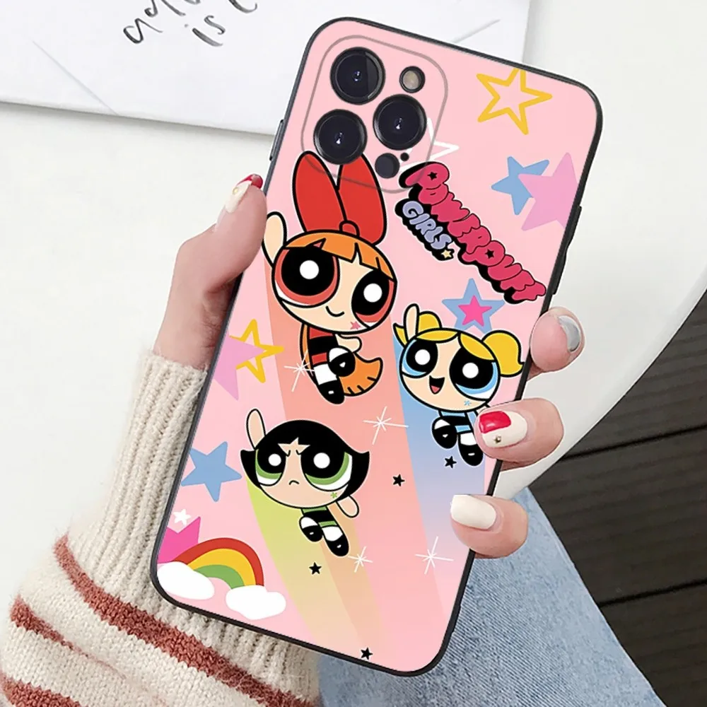 Cute Cartoon P-Powerpuff Girls Mobile Phone Case For IPhone 16 15 14 11 12 13 Mini Pro XS Max Cover 6 7 8 Plus X Funda Shell image 5