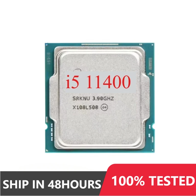 Intel Core i5-11400 i5 11400 2.6GHz Six-Core Twelve-Thread CPU L3=12M 65W LGA 1200 No Fan Used Test perfect