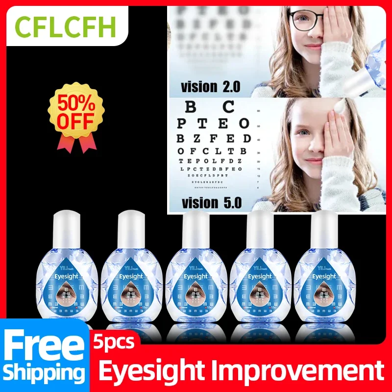 

Eyesight Eye Drops Improve Dry Itchy Eyes Fatigue Discomfort Treatment Blurred Vision Improvement Eye Cleaner Product 5Bottles