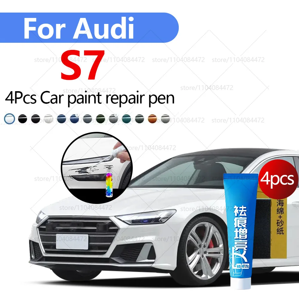 

Ручка для ремонта автомобильной краски для 2012-2023 AUDI S7 Аксессуары для ремонта царапин 4 шт. Белый LY9L Черный LY9B Серый LX7G Коричневый LZ8S Красный