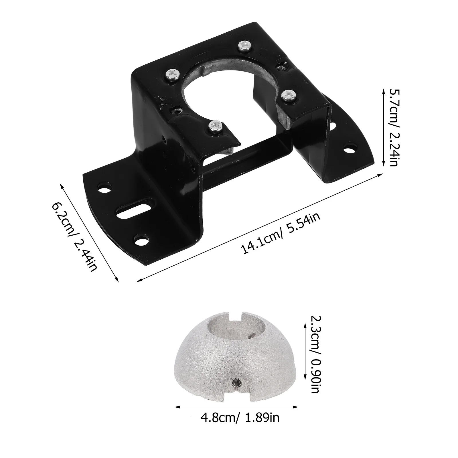 Suporte de montagem para ventilador de teto, dossel catedral preto, versátil, durável, adaptador de teto inclinado de ferro, fácil instalação