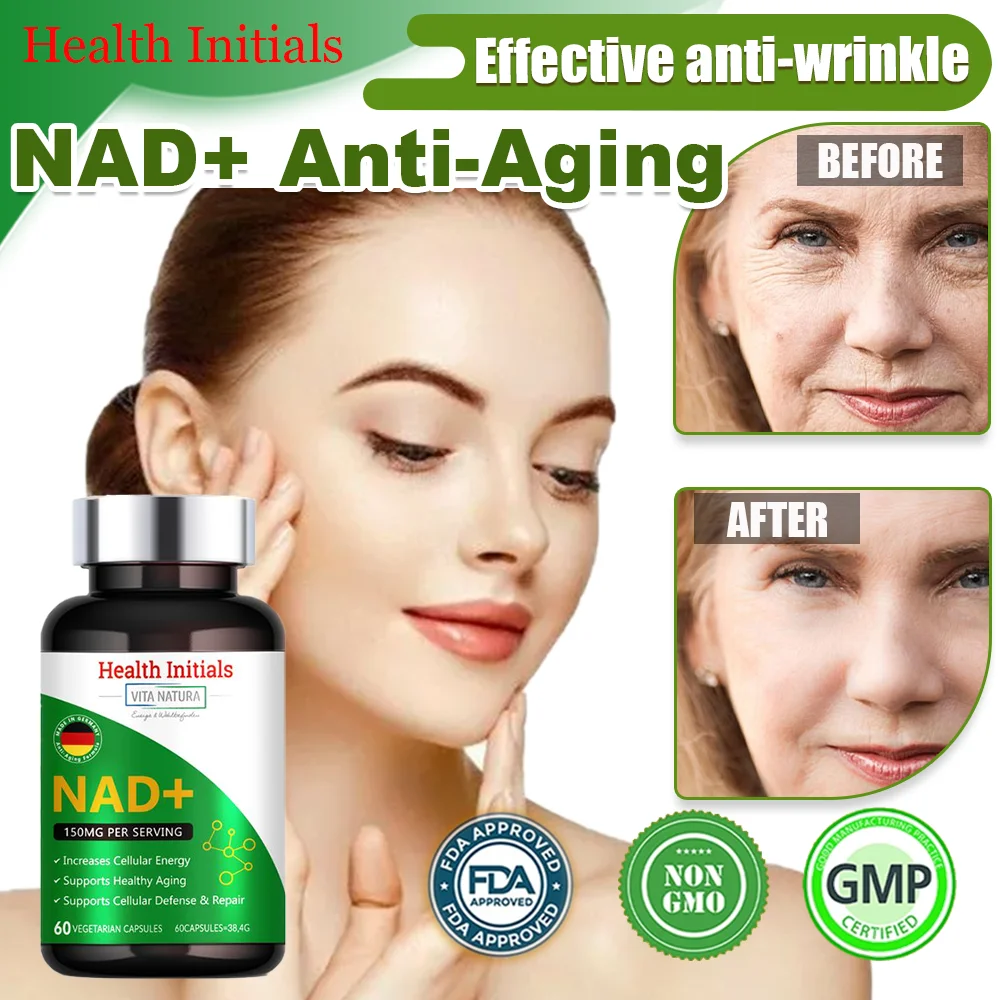 Anti-aging NAD+ Supplements Nicotinamide Riboside Alternative for Men & Women Provide Natural Energy Help Cellular Health