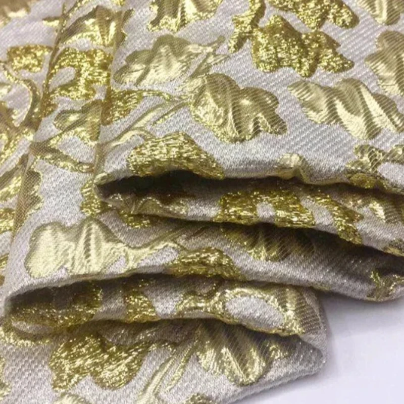 

Brocade Jacquard Fabric Spring Autumn Winter Suit Coat Windbreaker Children's Dress Neat European Brand Fashion Design Cloth Sew