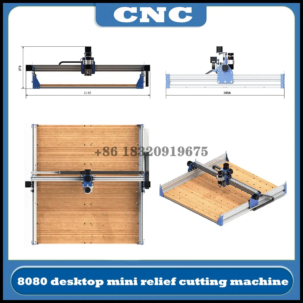 CNC 8080 desktop spindle engraving machine small mini laser cutting punching slotting relief Hot DIY