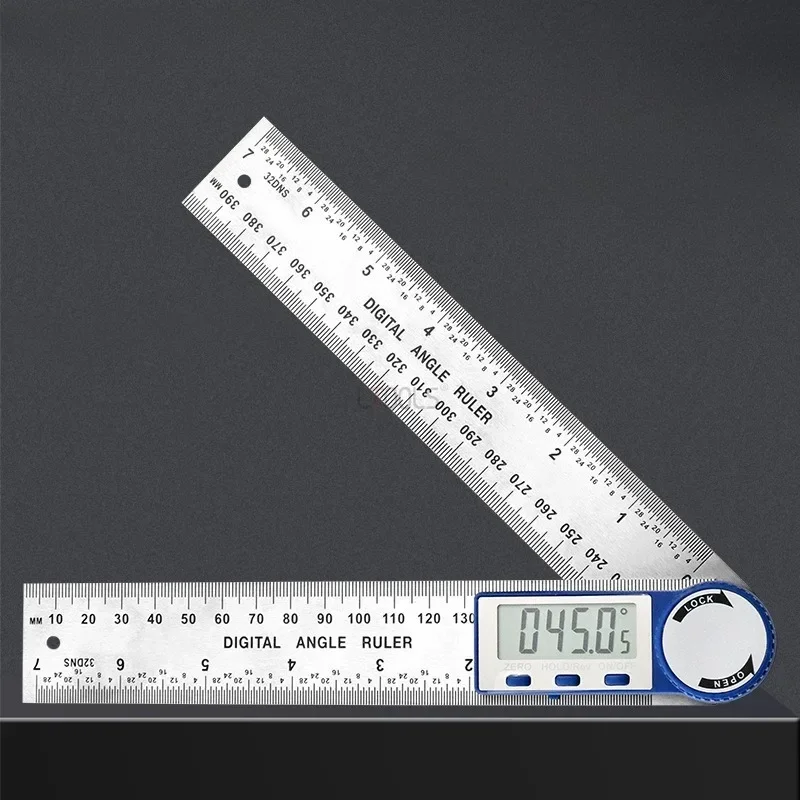 Woodworking Digital Angle Ruler Protractor Measuring Tool Suitable Multiple Decoration Scenarios Stainless Steel Measuring Tool