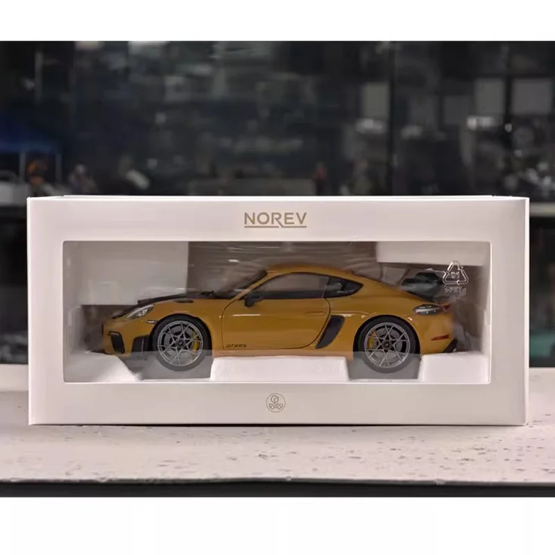 Nuovo In Magazzino 1:18 Norev 718 Cayman Rs 2023 Serie di Simulazione In Lega In Miniatura Pressofusione Modello di Auto Personalizzato Giocattolo Per Bambini Regalo Ornamento