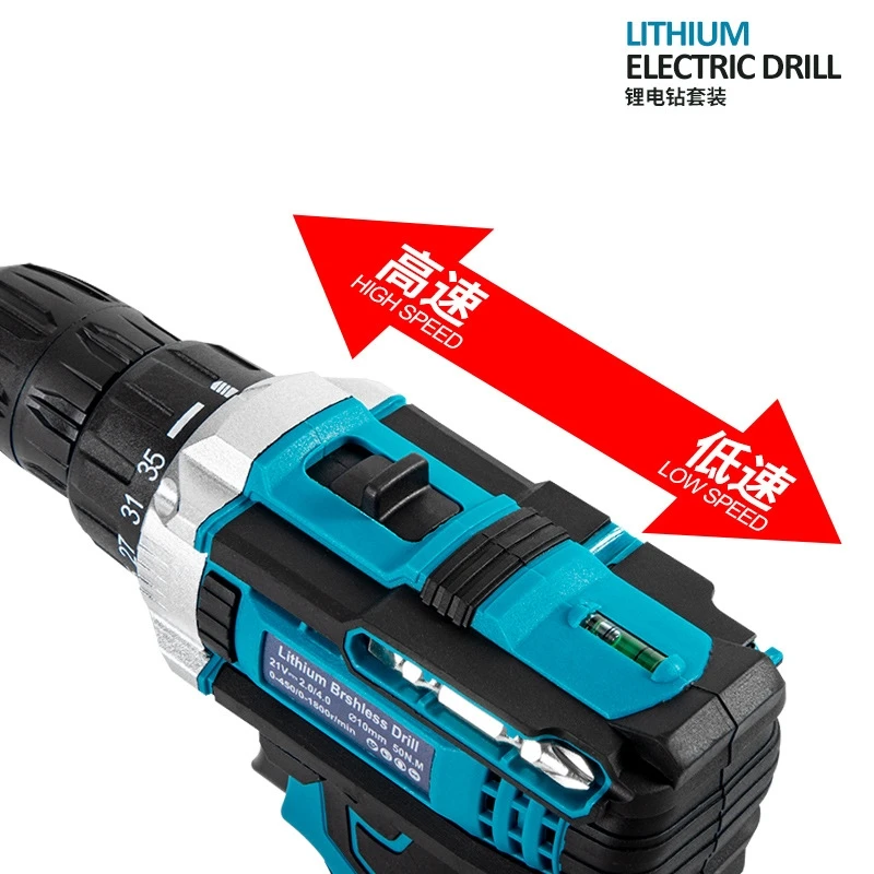 

21v Multi-Function Electric Drill Lithium Battery Flash Gun Drill Electric Screwdriver Electric Drilling Machine Taladro Batería