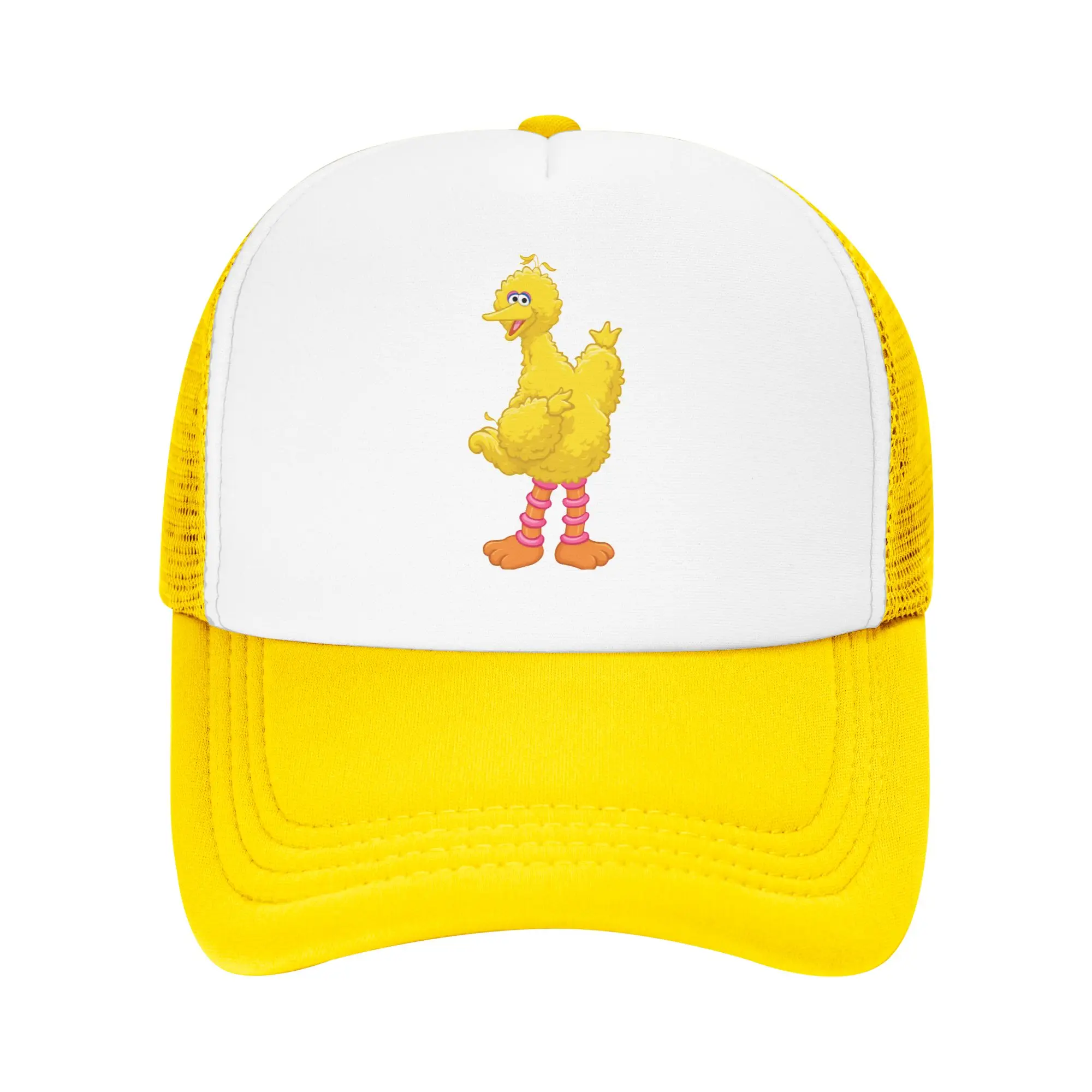 Big Bird Sesames Streets Trucker Hat Adult  Hat Trucker Hat Sun Caps Adjustable Polyester Mesh Baseball Cap Winter