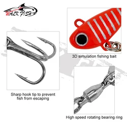 Walk Fish mini VIB metálico 10g spinner pincrankbait vibración