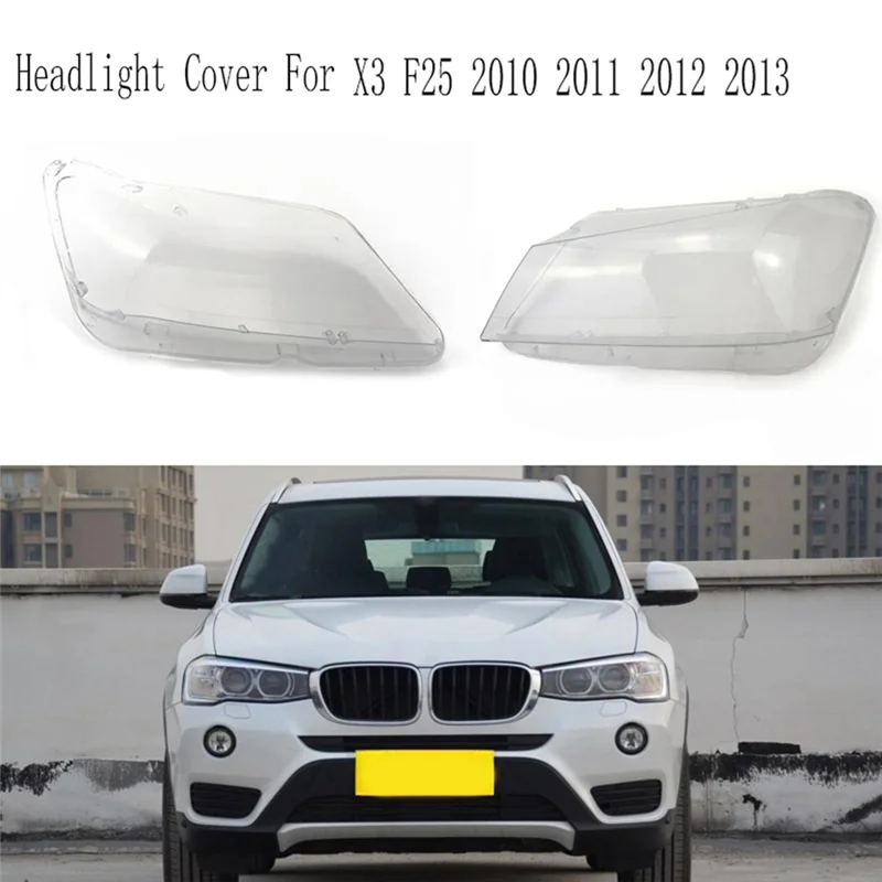 Faro Borsette Copertura Del Faro Testa Della Lampada Lente di Vetro Per BMW X3 F25 2010 2011 2012 2013 Sinistra