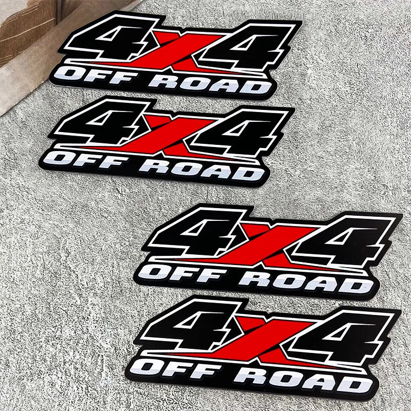 4X4 Off‑Road Waterproof Vinyl Stickers, Refit Decals for Auto Body Window Rear Bumper Truck Exterior Decor