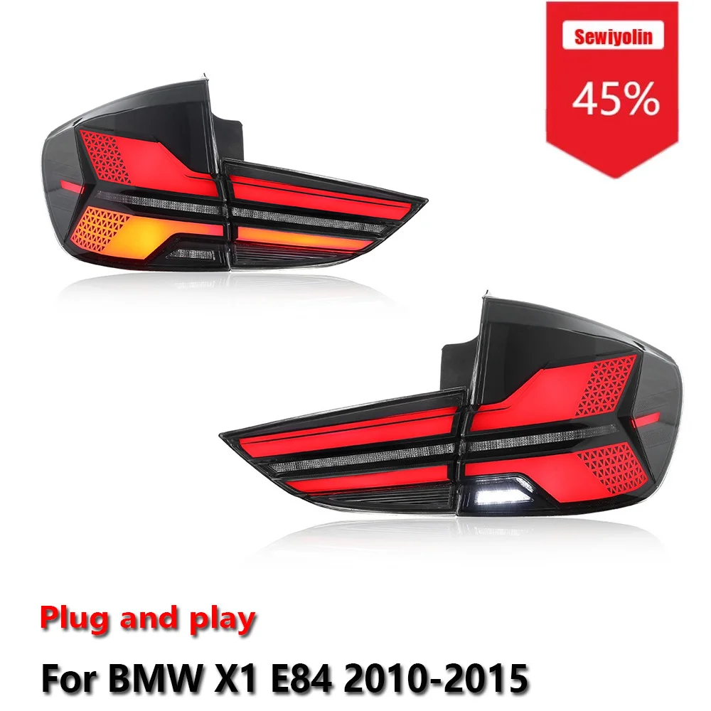 

Sewiyolin Car LED Upgrade Tail Light Accessories For BMW X1 E84 2010-2015 DRL Brake Turn Signal Lamp Plug and Play