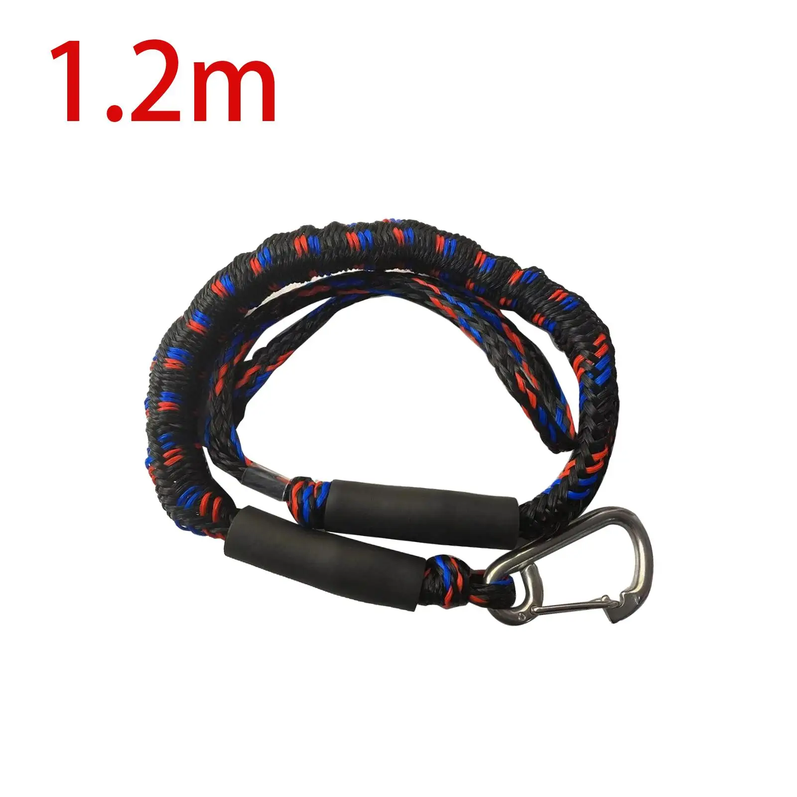 Boat Bungee Dock Line Portable 4 Feet with Stainless Steel Clip Boat Tie Down Ropes Docking String Dock Line Fittings